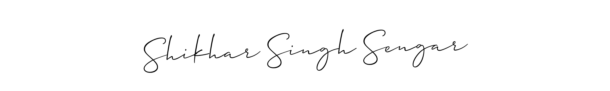 Similarly Allison_Script is the best handwritten signature design. Signature creator online .You can use it as an online autograph creator for name Shikhar Singh Sengar. Shikhar Singh Sengar signature style 2 images and pictures png