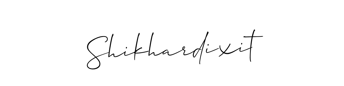 Make a beautiful signature design for name Shikhardixit. With this signature (Allison_Script) style, you can create a handwritten signature for free. Shikhardixit signature style 2 images and pictures png