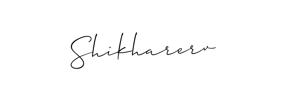 Design your own signature with our free online signature maker. With this signature software, you can create a handwritten (Allison_Script) signature for name Shikharerv. Shikharerv signature style 2 images and pictures png