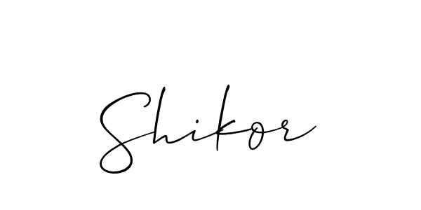 How to make Shikor name signature. Use Allison_Script style for creating short signs online. This is the latest handwritten sign. Shikor signature style 2 images and pictures png