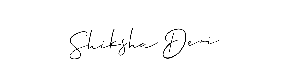 How to make Shiksha Devi signature? Allison_Script is a professional autograph style. Create handwritten signature for Shiksha Devi name. Shiksha Devi signature style 2 images and pictures png