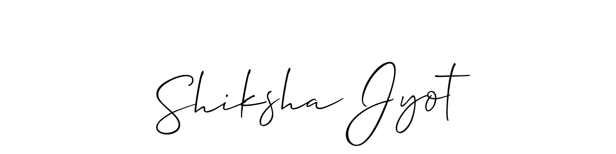 Use a signature maker to create a handwritten signature online. With this signature software, you can design (Allison_Script) your own signature for name Shiksha Jyot. Shiksha Jyot signature style 2 images and pictures png