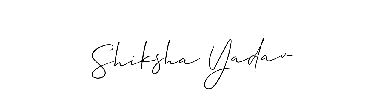 Also we have Shiksha Yadav name is the best signature style. Create professional handwritten signature collection using Allison_Script autograph style. Shiksha Yadav signature style 2 images and pictures png