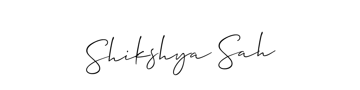 How to make Shikshya Sah signature? Allison_Script is a professional autograph style. Create handwritten signature for Shikshya Sah name. Shikshya Sah signature style 2 images and pictures png