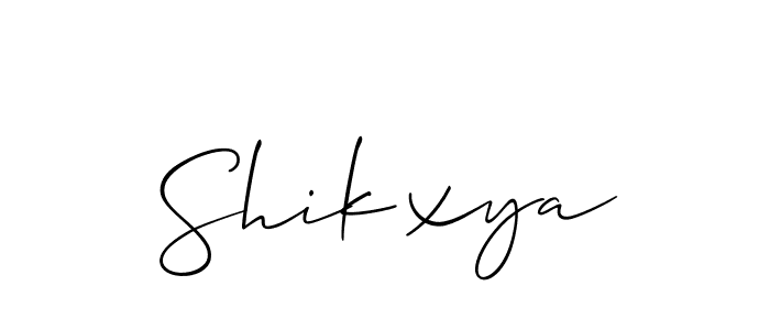 Once you've used our free online signature maker to create your best signature Allison_Script style, it's time to enjoy all of the benefits that Shikxya name signing documents. Shikxya signature style 2 images and pictures png