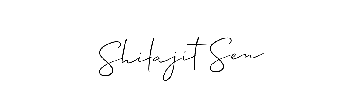 Make a beautiful signature design for name Shilajit Sen. With this signature (Allison_Script) style, you can create a handwritten signature for free. Shilajit Sen signature style 2 images and pictures png