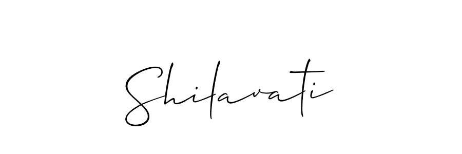 Use a signature maker to create a handwritten signature online. With this signature software, you can design (Allison_Script) your own signature for name Shilavati. Shilavati signature style 2 images and pictures png