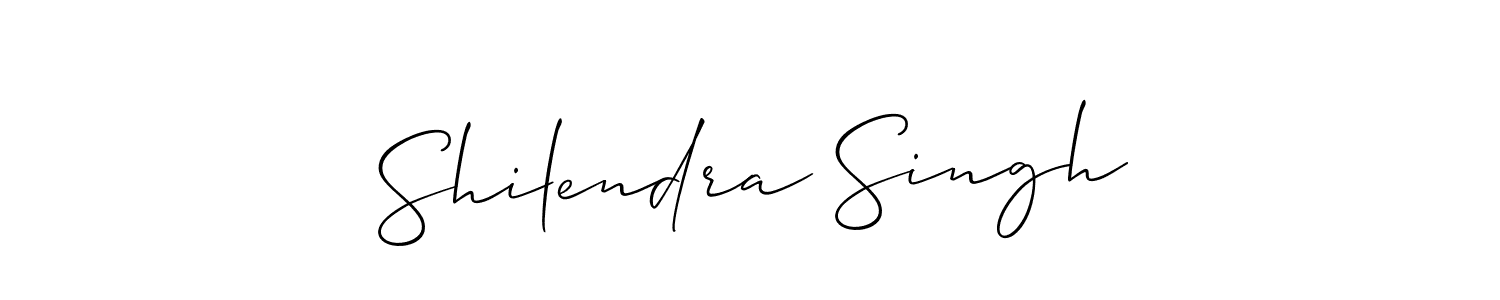 Design your own signature with our free online signature maker. With this signature software, you can create a handwritten (Allison_Script) signature for name Shilendra Singh. Shilendra Singh signature style 2 images and pictures png