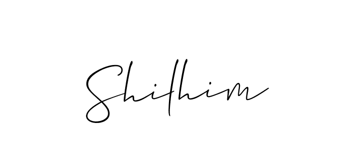 You should practise on your own different ways (Allison_Script) to write your name (Shilhim) in signature. don't let someone else do it for you. Shilhim signature style 2 images and pictures png