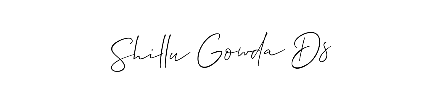 Best and Professional Signature Style for Shillu Gowda Ds. Allison_Script Best Signature Style Collection. Shillu Gowda Ds signature style 2 images and pictures png