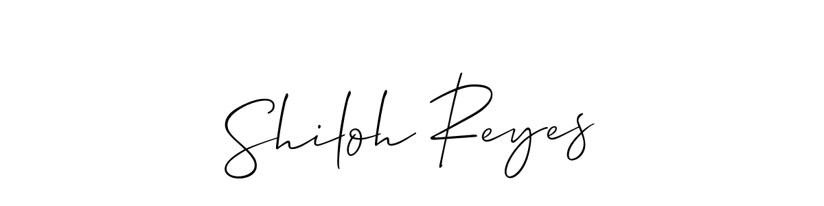 You should practise on your own different ways (Allison_Script) to write your name (Shiloh Reyes) in signature. don't let someone else do it for you. Shiloh Reyes signature style 2 images and pictures png