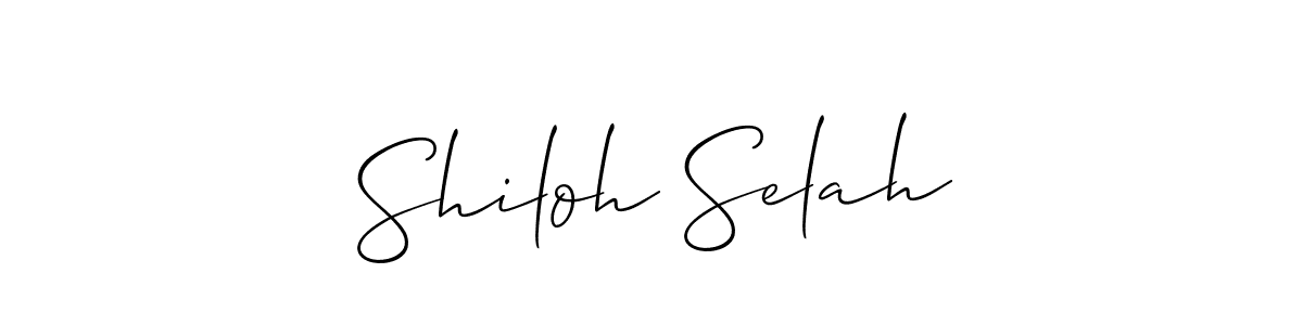 You should practise on your own different ways (Allison_Script) to write your name (Shiloh Selah) in signature. don't let someone else do it for you. Shiloh Selah signature style 2 images and pictures png