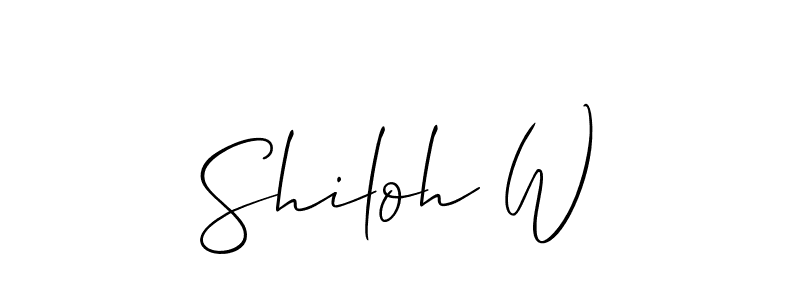 Similarly Allison_Script is the best handwritten signature design. Signature creator online .You can use it as an online autograph creator for name Shiloh W. Shiloh W signature style 2 images and pictures png