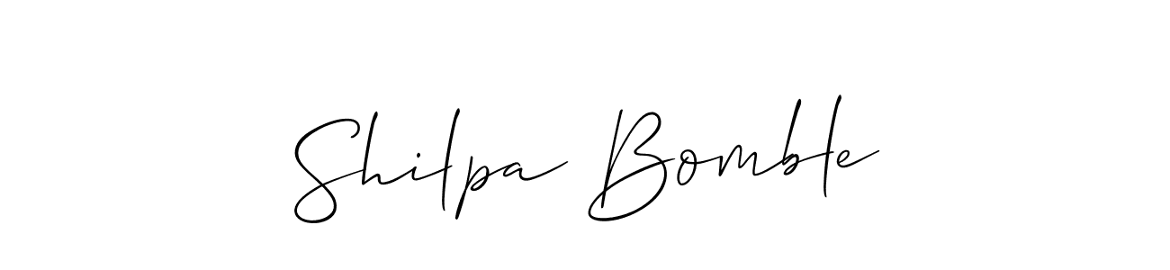 How to make Shilpa Bomble name signature. Use Allison_Script style for creating short signs online. This is the latest handwritten sign. Shilpa Bomble signature style 2 images and pictures png