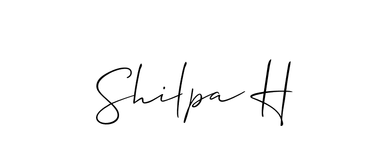 Shilpa H stylish signature style. Best Handwritten Sign (Allison_Script) for my name. Handwritten Signature Collection Ideas for my name Shilpa H. Shilpa H signature style 2 images and pictures png