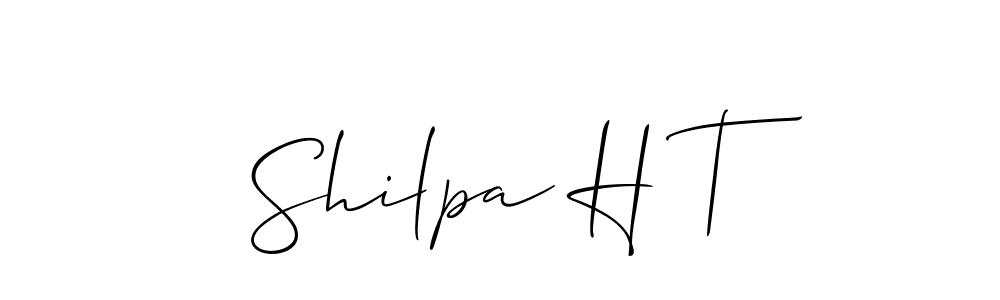 Use a signature maker to create a handwritten signature online. With this signature software, you can design (Allison_Script) your own signature for name Shilpa H T. Shilpa H T signature style 2 images and pictures png