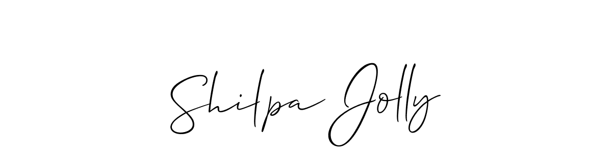 How to make Shilpa Jolly name signature. Use Allison_Script style for creating short signs online. This is the latest handwritten sign. Shilpa Jolly signature style 2 images and pictures png