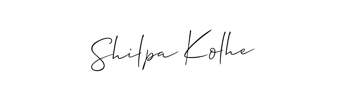 Design your own signature with our free online signature maker. With this signature software, you can create a handwritten (Allison_Script) signature for name Shilpa Kolhe. Shilpa Kolhe signature style 2 images and pictures png