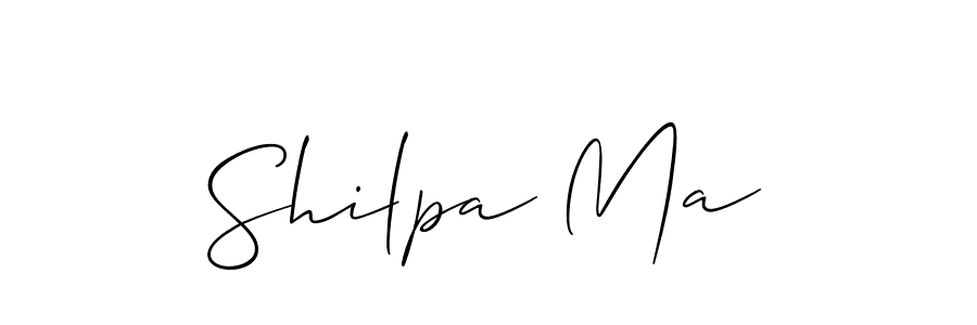 Also we have Shilpa Ma name is the best signature style. Create professional handwritten signature collection using Allison_Script autograph style. Shilpa Ma signature style 2 images and pictures png