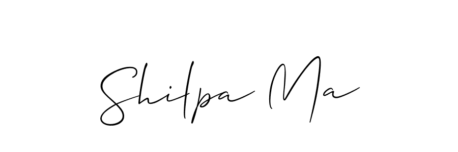 Make a short Shilpa Ma signature style. Manage your documents anywhere anytime using Allison_Script. Create and add eSignatures, submit forms, share and send files easily. Shilpa Ma signature style 2 images and pictures png