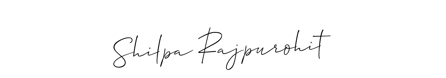 Create a beautiful signature design for name Shilpa Rajpurohit. With this signature (Allison_Script) fonts, you can make a handwritten signature for free. Shilpa Rajpurohit signature style 2 images and pictures png