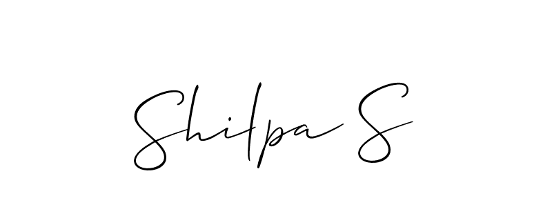 Use a signature maker to create a handwritten signature online. With this signature software, you can design (Allison_Script) your own signature for name Shilpa S. Shilpa S signature style 2 images and pictures png