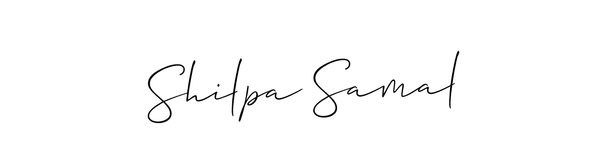 You should practise on your own different ways (Allison_Script) to write your name (Shilpa Samal) in signature. don't let someone else do it for you. Shilpa Samal signature style 2 images and pictures png