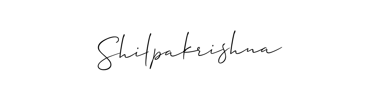 How to make Shilpakrishna name signature. Use Allison_Script style for creating short signs online. This is the latest handwritten sign. Shilpakrishna signature style 2 images and pictures png