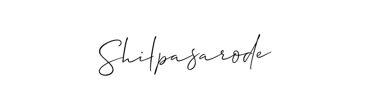 The best way (Allison_Script) to make a short signature is to pick only two or three words in your name. The name Shilpasarode include a total of six letters. For converting this name. Shilpasarode signature style 2 images and pictures png