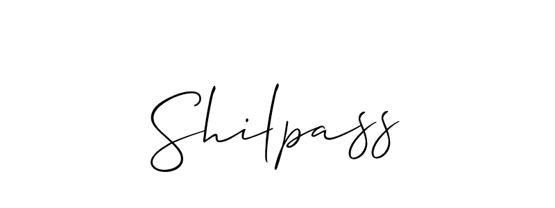 Design your own signature with our free online signature maker. With this signature software, you can create a handwritten (Allison_Script) signature for name Shilpass. Shilpass signature style 2 images and pictures png