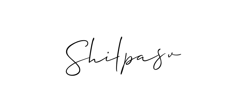 Best and Professional Signature Style for Shilpasv. Allison_Script Best Signature Style Collection. Shilpasv signature style 2 images and pictures png