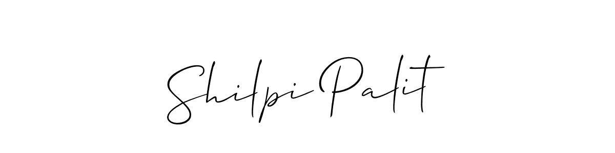 How to make Shilpi Palit name signature. Use Allison_Script style for creating short signs online. This is the latest handwritten sign. Shilpi Palit signature style 2 images and pictures png