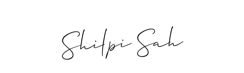 How to make Shilpi Sah signature? Allison_Script is a professional autograph style. Create handwritten signature for Shilpi Sah name. Shilpi Sah signature style 2 images and pictures png