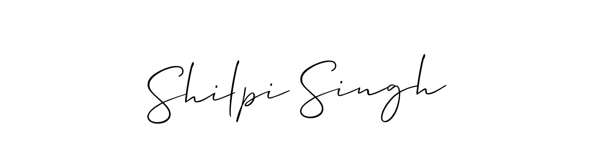 The best way (Allison_Script) to make a short signature is to pick only two or three words in your name. The name Shilpi Singh include a total of six letters. For converting this name. Shilpi Singh signature style 2 images and pictures png