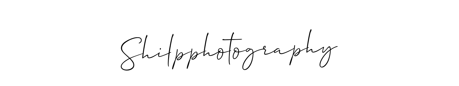 Design your own signature with our free online signature maker. With this signature software, you can create a handwritten (Allison_Script) signature for name Shilpphotography. Shilpphotography signature style 2 images and pictures png