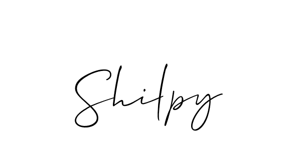The best way (Allison_Script) to make a short signature is to pick only two or three words in your name. The name Shilpy include a total of six letters. For converting this name. Shilpy signature style 2 images and pictures png