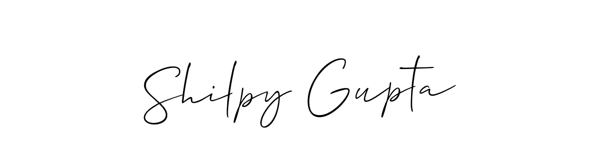 Create a beautiful signature design for name Shilpy Gupta. With this signature (Allison_Script) fonts, you can make a handwritten signature for free. Shilpy Gupta signature style 2 images and pictures png