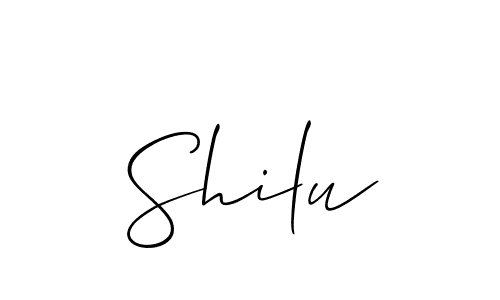 Allison_Script is a professional signature style that is perfect for those who want to add a touch of class to their signature. It is also a great choice for those who want to make their signature more unique. Get Shilu name to fancy signature for free. Shilu signature style 2 images and pictures png