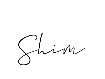 Use a signature maker to create a handwritten signature online. With this signature software, you can design (Allison_Script) your own signature for name Shim. Shim signature style 2 images and pictures png