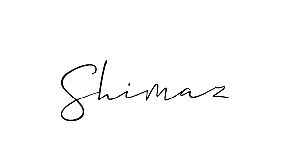 Make a beautiful signature design for name Shimaz. With this signature (Allison_Script) style, you can create a handwritten signature for free. Shimaz signature style 2 images and pictures png