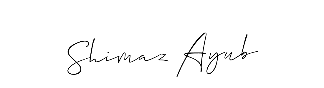 Also we have Shimaz Ayub name is the best signature style. Create professional handwritten signature collection using Allison_Script autograph style. Shimaz Ayub signature style 2 images and pictures png