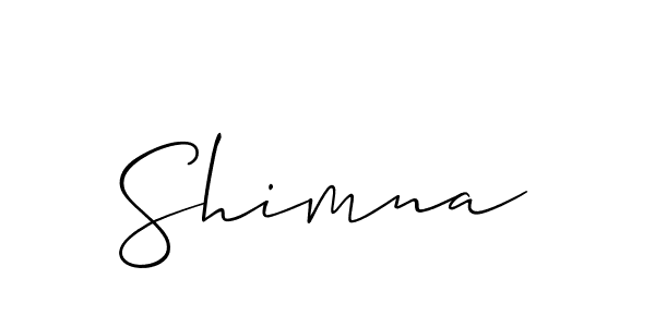 Make a short Shimna signature style. Manage your documents anywhere anytime using Allison_Script. Create and add eSignatures, submit forms, share and send files easily. Shimna signature style 2 images and pictures png