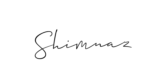 Shimnaz stylish signature style. Best Handwritten Sign (Allison_Script) for my name. Handwritten Signature Collection Ideas for my name Shimnaz. Shimnaz signature style 2 images and pictures png