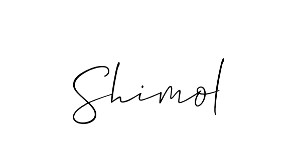 Create a beautiful signature design for name Shimol. With this signature (Allison_Script) fonts, you can make a handwritten signature for free. Shimol signature style 2 images and pictures png