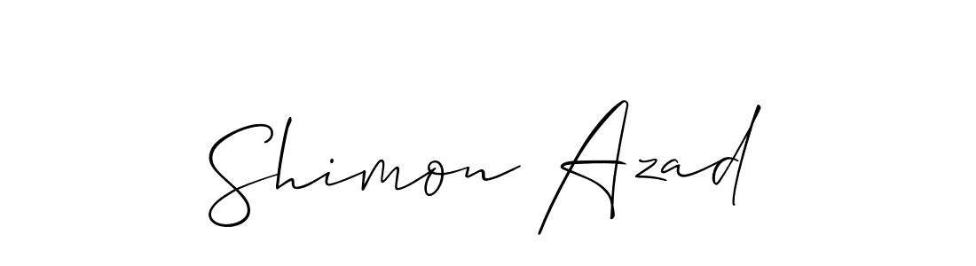 Also we have Shimon Azad name is the best signature style. Create professional handwritten signature collection using Allison_Script autograph style. Shimon Azad signature style 2 images and pictures png
