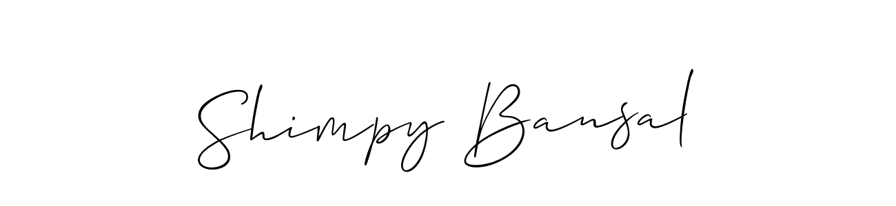 Allison_Script is a professional signature style that is perfect for those who want to add a touch of class to their signature. It is also a great choice for those who want to make their signature more unique. Get Shimpy Bansal name to fancy signature for free. Shimpy Bansal signature style 2 images and pictures png