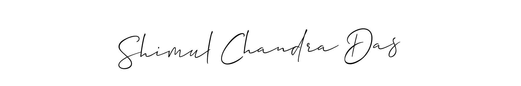 Create a beautiful signature design for name Shimul Chandra Das. With this signature (Allison_Script) fonts, you can make a handwritten signature for free. Shimul Chandra Das signature style 2 images and pictures png