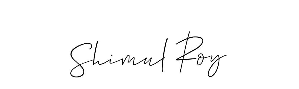 Create a beautiful signature design for name Shimul Roy. With this signature (Allison_Script) fonts, you can make a handwritten signature for free. Shimul Roy signature style 2 images and pictures png