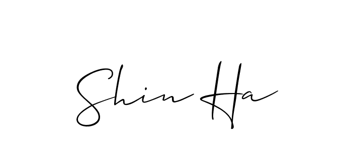 Best and Professional Signature Style for Shin Ha. Allison_Script Best Signature Style Collection. Shin Ha signature style 2 images and pictures png