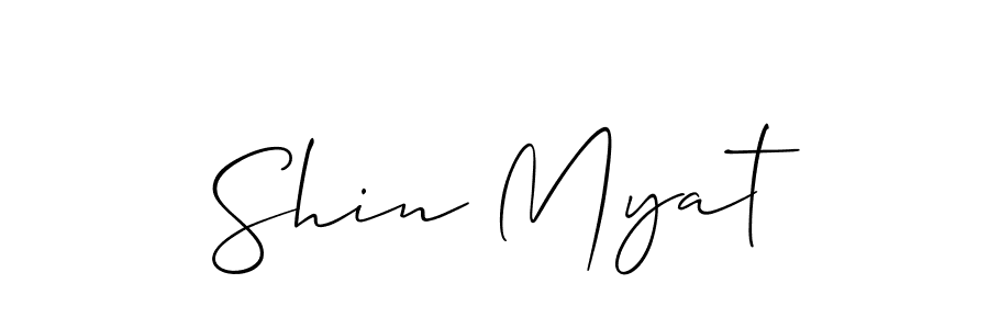 How to make Shin Myat name signature. Use Allison_Script style for creating short signs online. This is the latest handwritten sign. Shin Myat signature style 2 images and pictures png